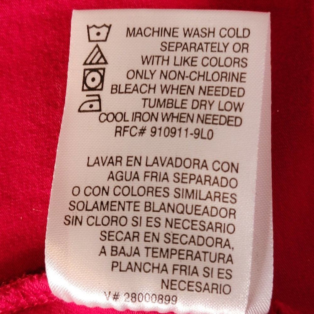 Faded Glory Red Long Sleeve Stretch Tee Shirt – Size Small - Picture 5 of 5